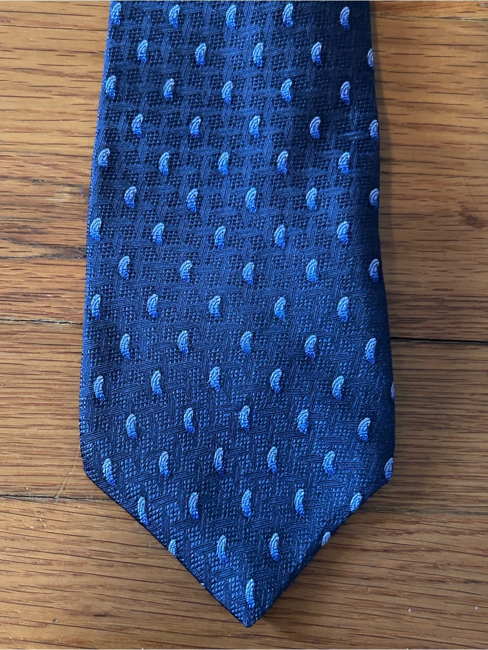 J. Garcia Silk Tie Blue Silver “Northern Lights” Collection 15 - 1996 Vintage